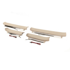 Пороги з підсвічуванням (бежеві) для Toyota Land Cruiser Prado 150 2009-2023 рр