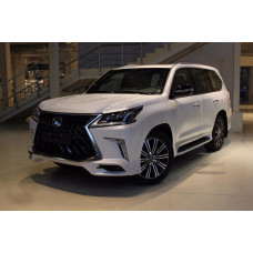 Бокові пороги (дизайн Lexus 2016-2026) Чорний колір для Lexus LX570/450d рр