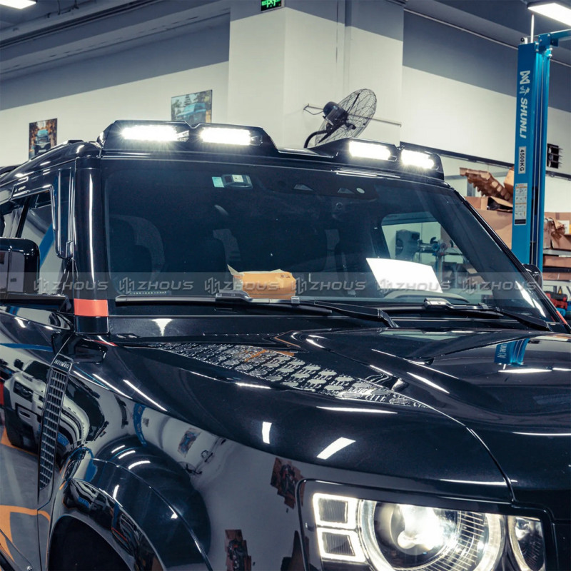 Козирьок лобового скла з 4 LED для Land Rover Defender 2019- рр
