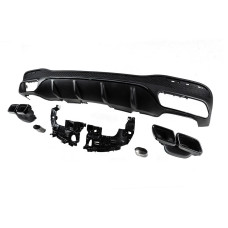 Задній дифузор для GLE (дизайн GLE63 Black) для мерседес GLE/ML class W166 2011-2018 рр