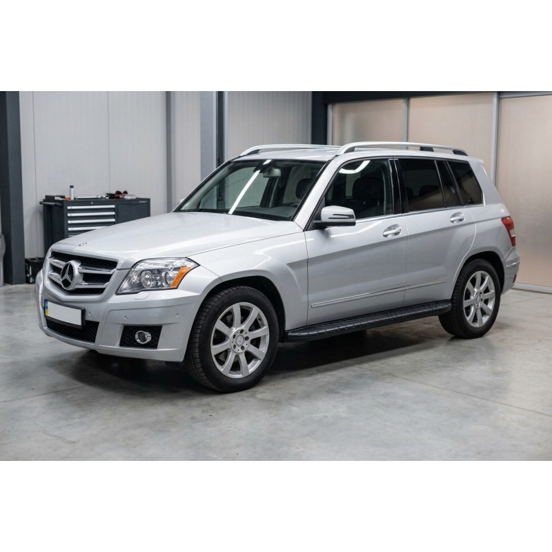 Бокові пороги Bosphorus Black (2 шт., алюміній) для Mercedes GLK сlass X204 2008-2015 рр