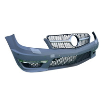 Передній бампер 2011-2014 AMG C63 з решіткою Diamond Silver для мерседес C-class W204 рр