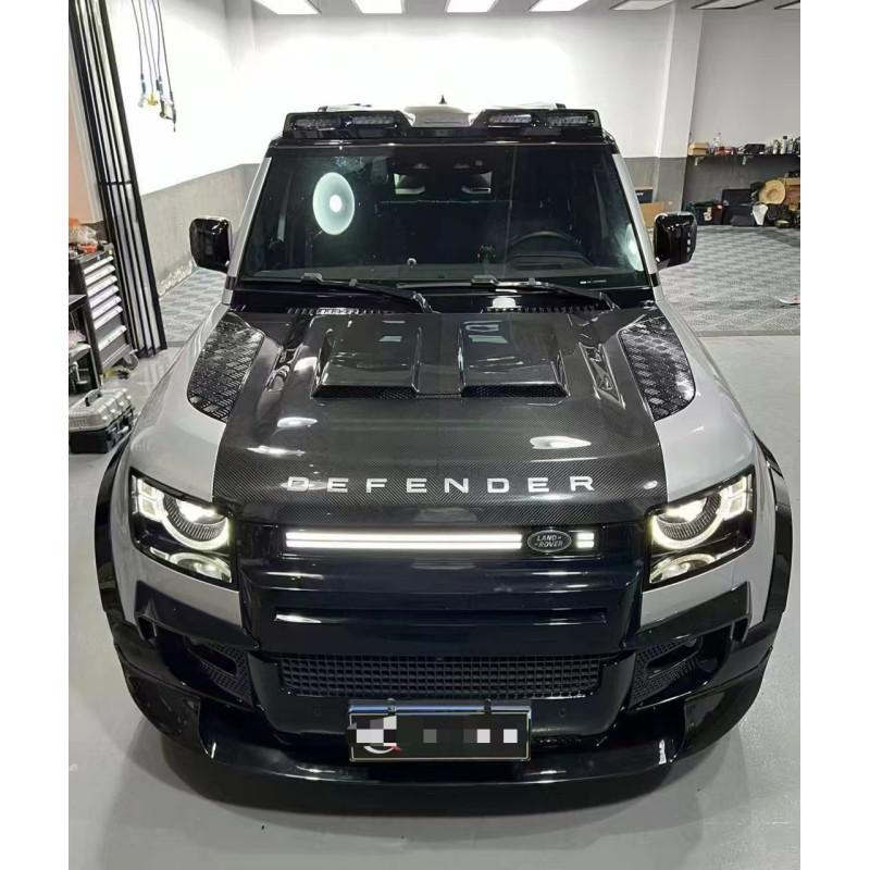 Карбоновий капот (натуральний карбон) для Land Rover Defender 2019- рр