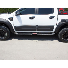 Бокові пороги Dakar V2 без LED (2019-2026 2 шт метал) для Mitsubishi L200 рр