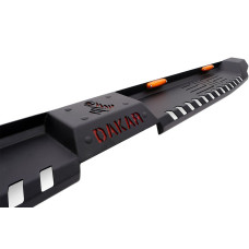Бокові пороги Dakar V2 з LED (2 шт метал) для Nissan Navara/NP300 2016- рр