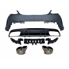 Задній бампер з насадками у зборі AMG C63 Mercedes C-class W205 2014-2021