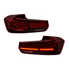 Задні LED ліхтарі стиль CSL для BMW 3 series F30 2012-2018 червоні, комплект 4шт.