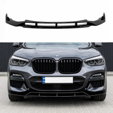 Юбка передного бампера M-Performance для BMW X3 G01 / X4 G02 2018-2021 ABS пластик, чорний глянець