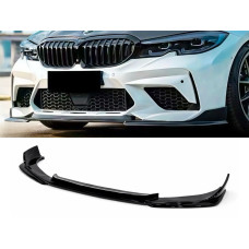 Спідниця переднього бампера M3 CS для BMW 3 series G20 G21 2018-2022 ABS пластик, чорний глянець