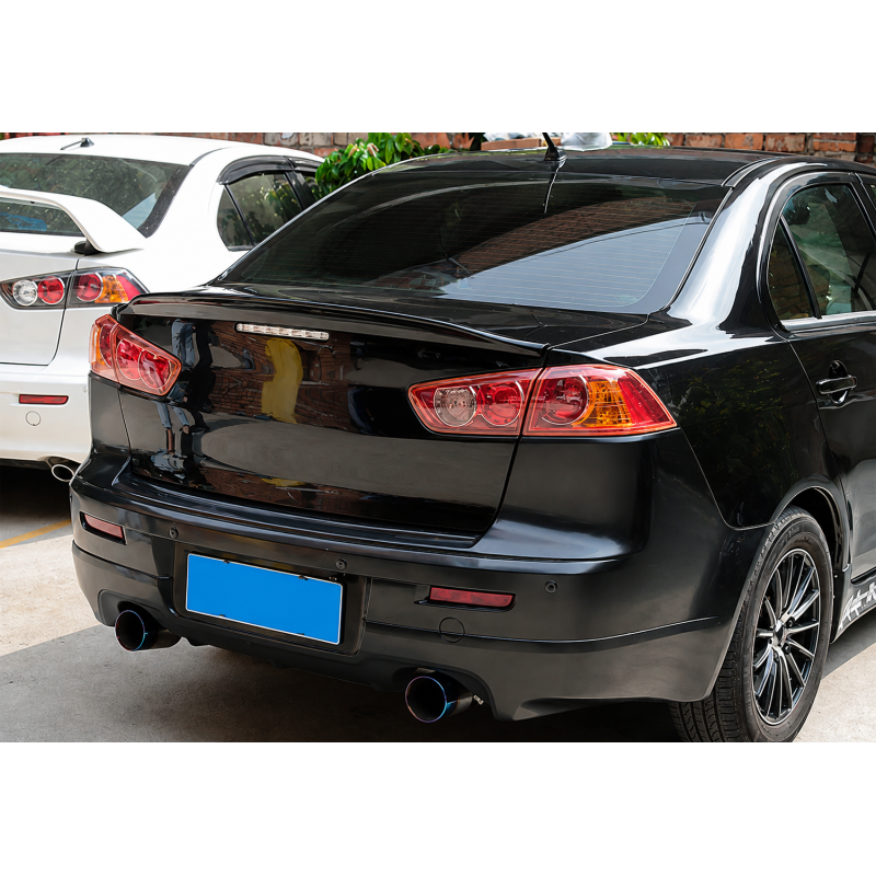 Спойлер ліп багажника Lancer X 2007-2015 ABS пластик, колір чорний глянець