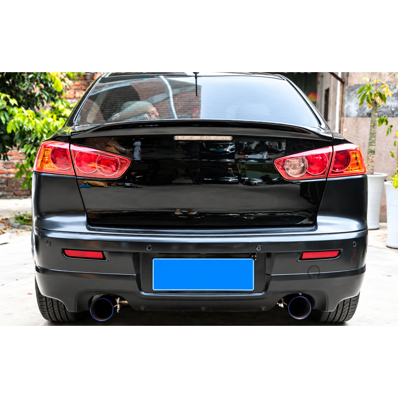 Спойлер ліп багажника Lancer X 2007-2015 ABS пластик, колір чорний глянець