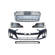 Бампер передній у зборі S-Line CHROME для Audi A5 B9 2016-2019