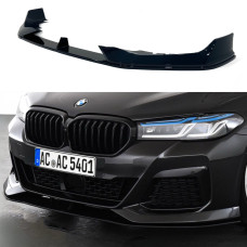 Накладка переднього бампера M-Performance стиль AC Schnitzer для BMW 5 series G30 31 2020-2023 ABS пластик, колір чорний глянець