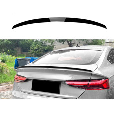 Спойлер лип стиль S5 для Audi A5 B9 2016-2023 ABS пластик, колір чорний глянець