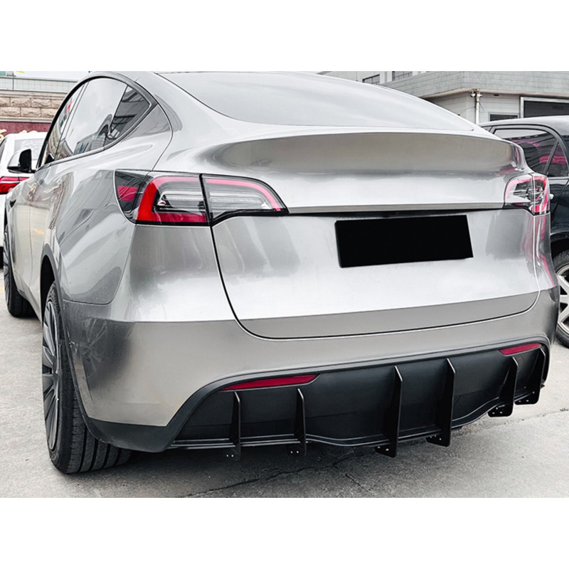 Накладка заднього бампера для Tesla Model Y 2020-2024 ABS пластик, колір чорний глянець