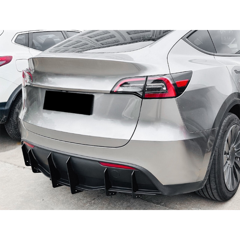 Накладка заднього бампера для Tesla Model Y 2020-2024 ABS пластик, колір чорний глянець