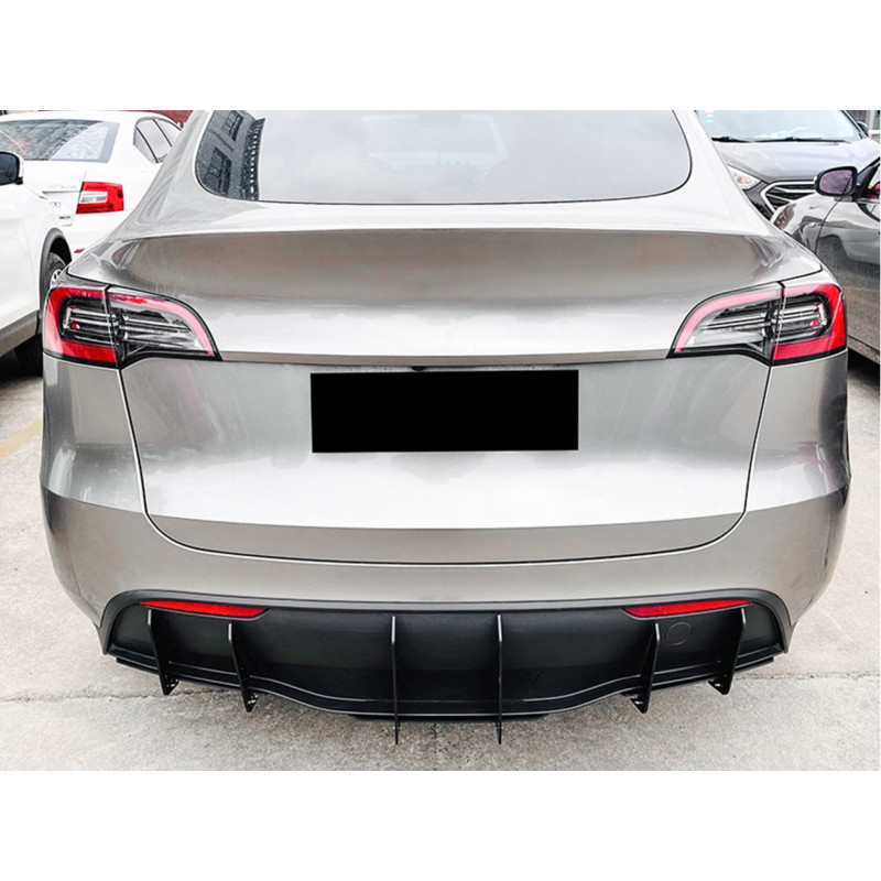 Накладка заднього бампера для Tesla Model Y 2020-2024 ABS пластик, колір чорний глянець