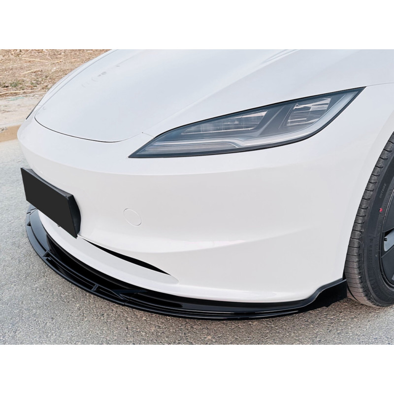 Накладка переднього бампера для Tesla Model 3 2025- ABS пластик, колір чорний глянець
