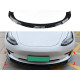 Спідниця накладка переднього бампера Maxton Design для Tesla Model 3 2017-2024 ABS пластик, колір чорний глянець