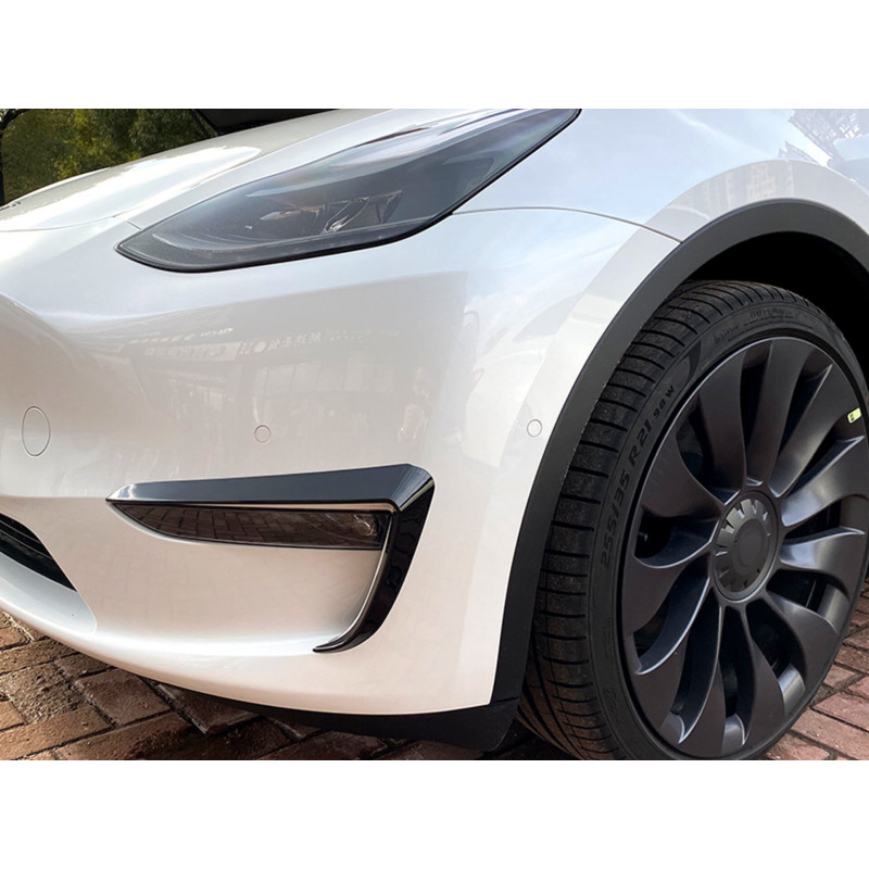 Накладки на протитуманні фари для Tesla Model Y 2020-2024 ABS пластик, колір чорний глянець