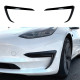Накладки на протитуманні фари для Tesla Model 3 2017-2024 ABS пластик, колір чорний глянець
