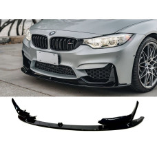Накладка переднього бампера обвіс M3 BMW 3 series F30 F31 2012-2018 абс пластик, чорний глянець