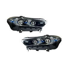 Фари Full LED LCI 2023+ рестайлінг замість дорестайлінгових BMW X5 G05 X6 G06 2018-2022 2шт. з заміною бампера на 2023+