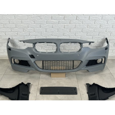 Передній бампер M Paket BMW 3 Series F30 F31 2012-2018 (під омивачі / з отворами під парктроніки)