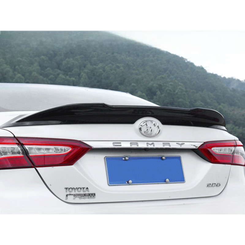 Спойлер лип багажника TRD Toyota Camry 70 2018 - ABS пластик, колір чорний глянець