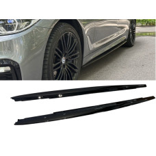 Леза під пороги M-Perfomance BMW 5 series G30 G31 2017- 2шт. чорний глянець