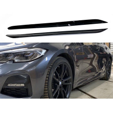 Леза під пороги M-Perfomance BMW 3 series G20 G21 2018 - 2шт. чорний глянець