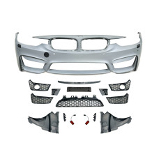 Передній бампер M3 стиль BMW 3 Series F30 F31 2012-2018 (під омивачі / з отворами під парктроніки)
