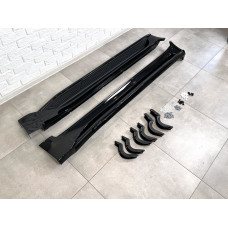 Пороги бічні Lexus LX 570 / Toyota Land Cruiser 200 2007-2021 у стилі LX 570 2016+ колір чорний