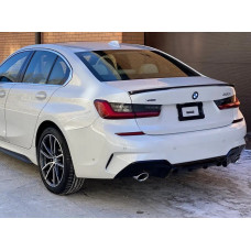 Спойлер ліп багажника M-Performance BMW 3 G20 2017 - ABS пластик колір чорний глянець