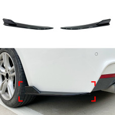 Леза куточки заднього бампера M-Performance BMW 3 series F30 2012-2018 2шт. чорний глянець
