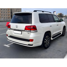 Обвіс спідниця заднього бампера Executive Lounge Toyota Land Cruiser 200 2015-2021 стиль 2019 / 2021 колір білий