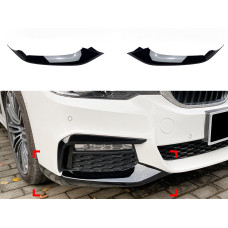 Ікла переднього бампера M performance BMW 5 series G30 G31 2016-2020 ABS пластик, чорний глянець