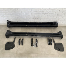 Бічні пороги Lexus GX 460 / Toyota Land Cruiser Prado 150 2009-2021 у чорному кольорі