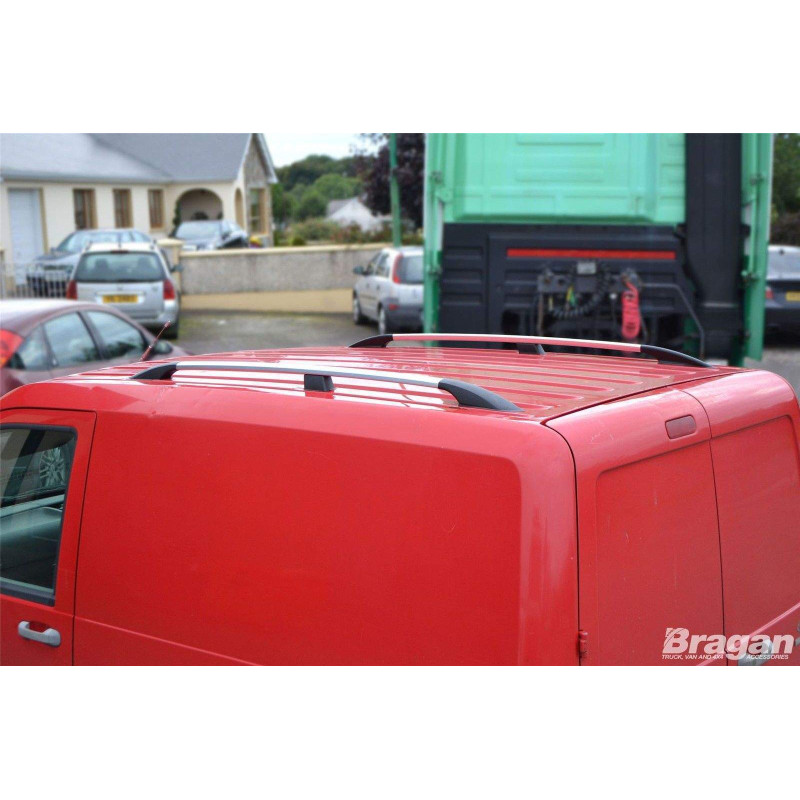 Рейлінги на дах із пластиковими кріпленнями Ford Transit Connect / Tourneo 2004-2014 КОРОТКА БАЗА, під хром (полірований алюміній)