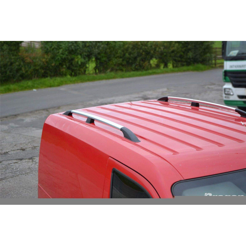 Рейлінги на дах із пластиковими кріпленнями Ford Transit Connect / Tourneo 2004-2014 КОРОТКА БАЗА, під хром (полірований алюміній)
