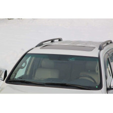 Рейлінги на дах Toyota Land Cruiser 200 2007-2021 якість оригіналу алюміній 2шт. колір чорний