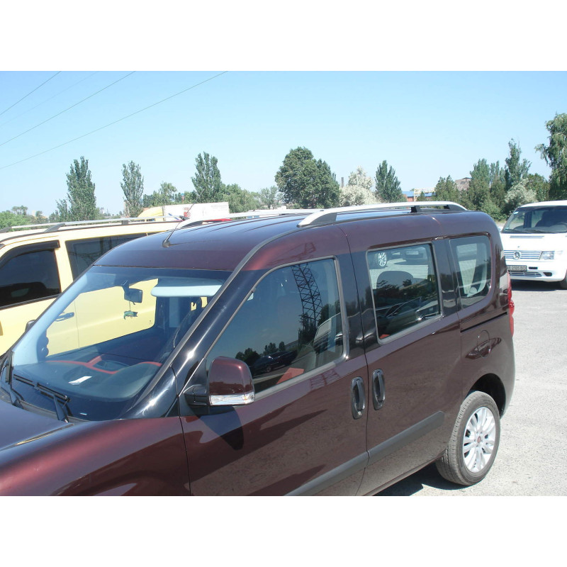 Рейлінги на дах модель CROWN Fiat Doblo II 2010- / Opel Combo 2011- КОРОТКА БАЗА, колір сірий мат