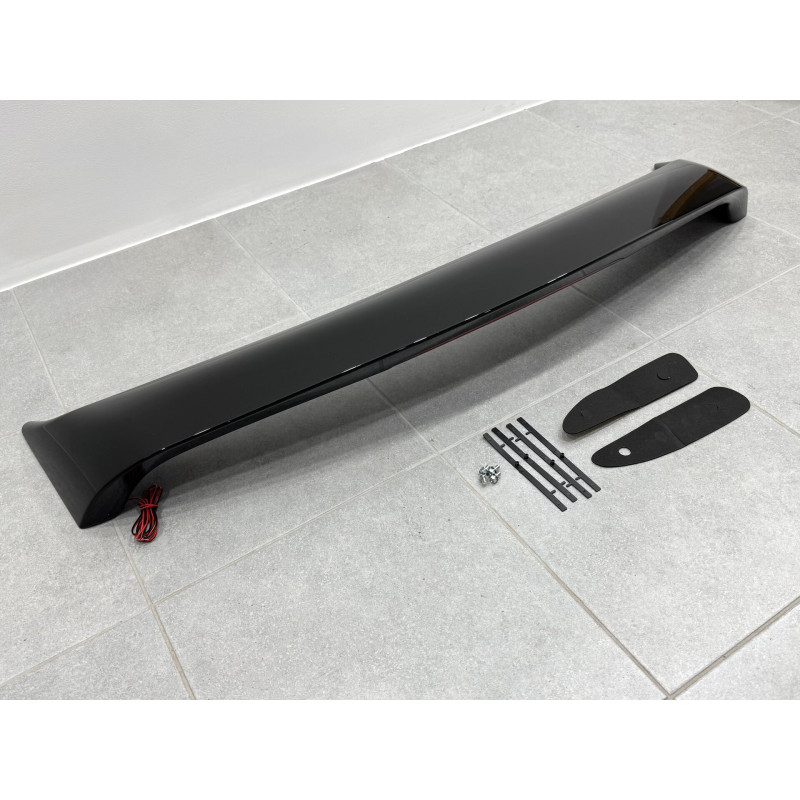 Спойлер на багажник Mitsubishi Lancer 9 2004-2009 зі стопом ABS пластик, колір чорний глянець