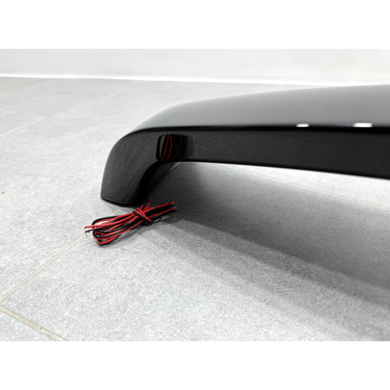 Спойлер на багажник Mitsubishi Lancer 9 2004-2009 зі стопом ABS пластик, колір чорний глянець