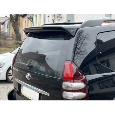 Спойлер на кришку багажника Toyota Land Cruiser Prado 120 2003-2009 колір чорний ABS пластик