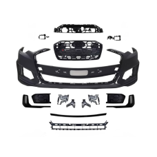 Бампер передній у зборі стиль S6 2024+ BLACK для Audi A6 C8 2018+