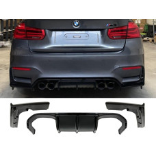 Накладка заднього бампера дифузор M-Vorsteiner до бампера M3 для BMW 3 series F30 2012-2018, колір чорний глянець
