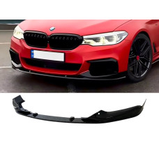 Накладка переднього бампера M Performance BMW 5 series G30 G31 2017-2020, чорний глянець