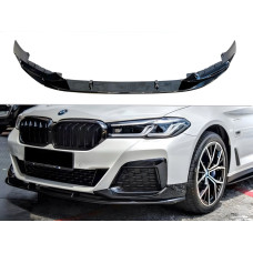 Накладка переднього бампера M Performance BMW 5 series G30 G31 LCI 2020-2023, чорний глянець
