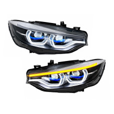 Фари в стилі LASER для BMW 4 series F32 F33 F36 F80 2016-2020 2шт. комплектні з блоками, КСЕНОН 6 PIN АПГРЕЙД У LED